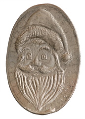 Santa on a half dollar